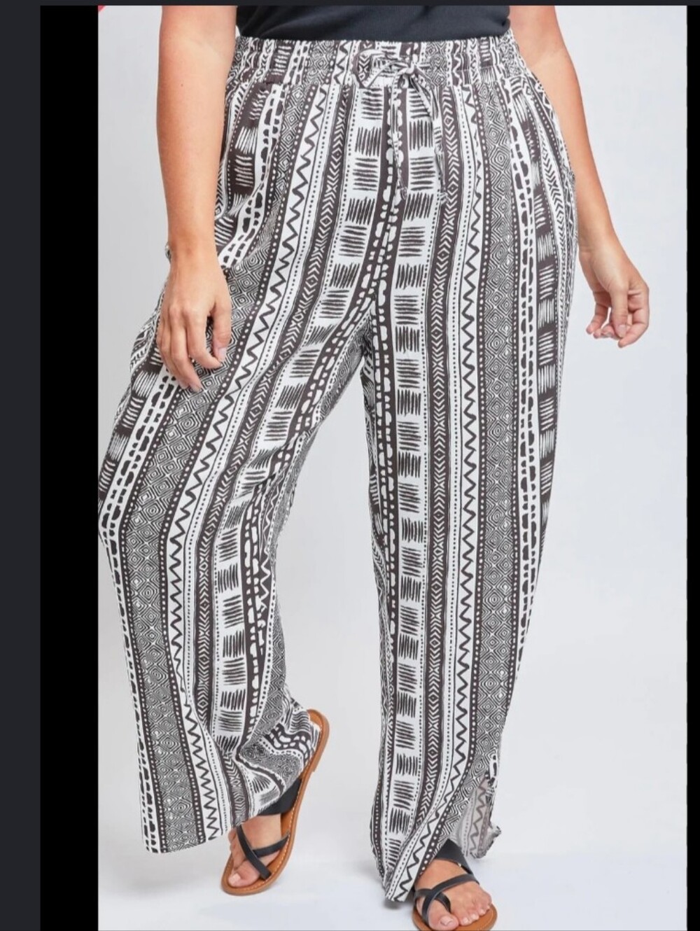 Brown Tribal Print Casual Pants